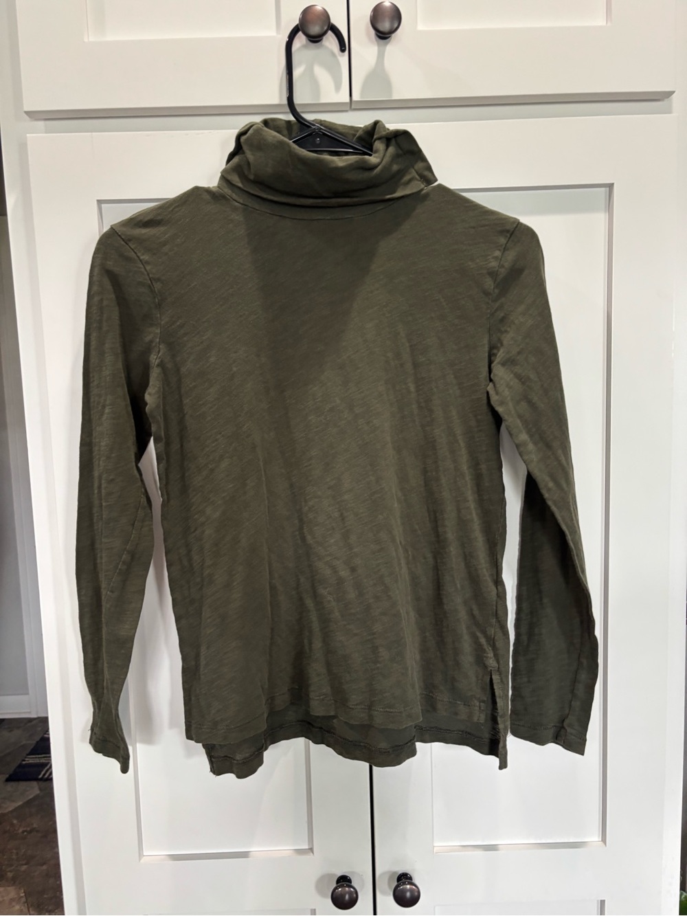⚡️Madewell Olive Green Slub Knit Turtleneck Top